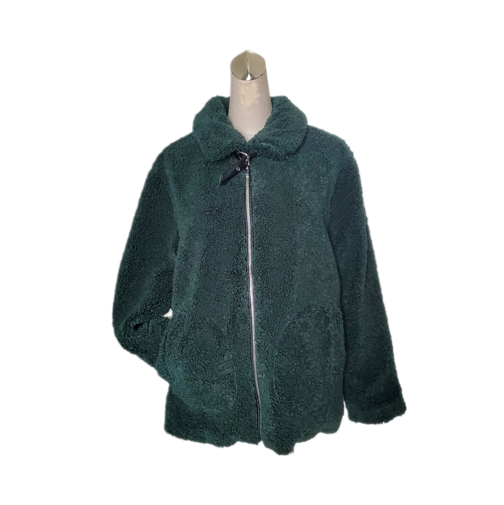 Mark Alan Dark Green zipper Sweater NWT Sz S